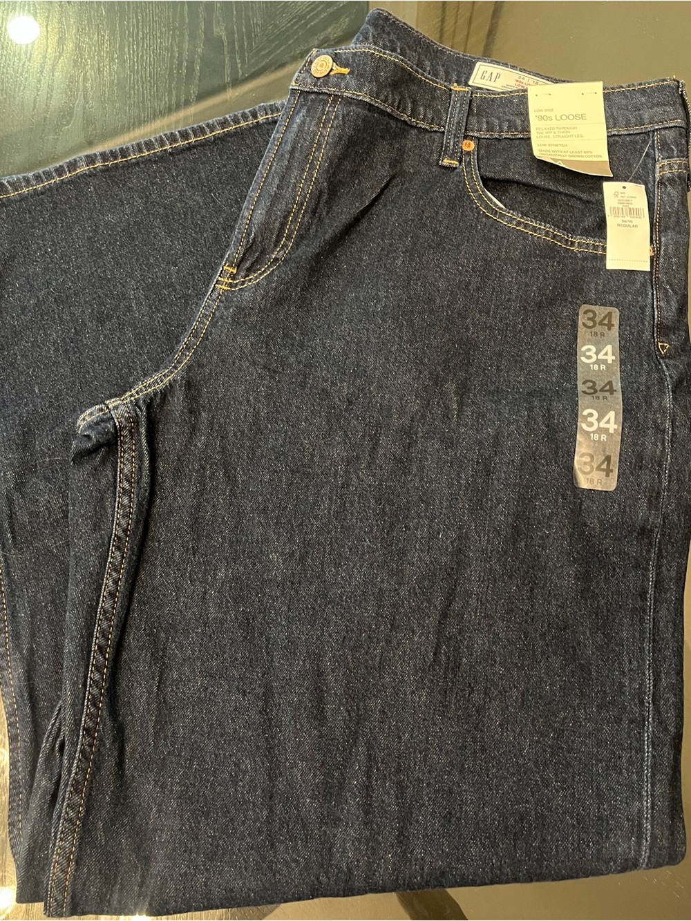 GAP Men's Navy Relaxed Fit Jeans